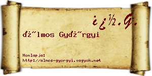 Álmos Györgyi névjegykártya