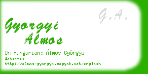 gyorgyi almos business card