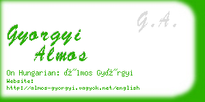 gyorgyi almos business card